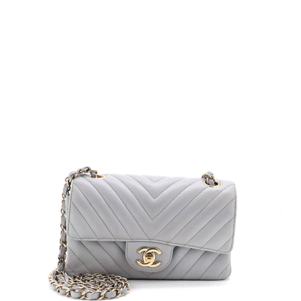 Chanel Mini Classic Single Flap Bag Chevron Lambskin